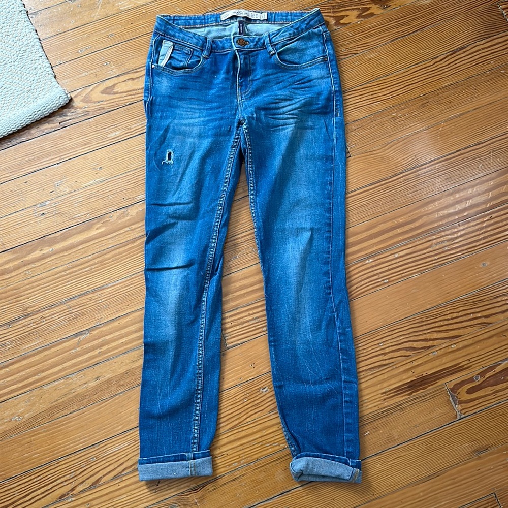 Zara | Zara Core Denim Collection Straight Leg Skimmy Jeans Size 04